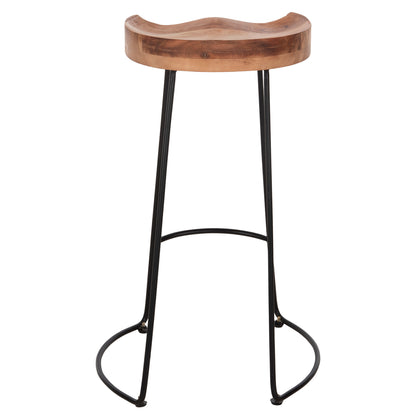 ΣΚΑΜΠΟ BAR ELEANOR ΜΑΣΙΦ ΞΥΛΟ ΑΚΑΚΙΑΣ ΜΕΤΑΛΛΟ 50x43x78