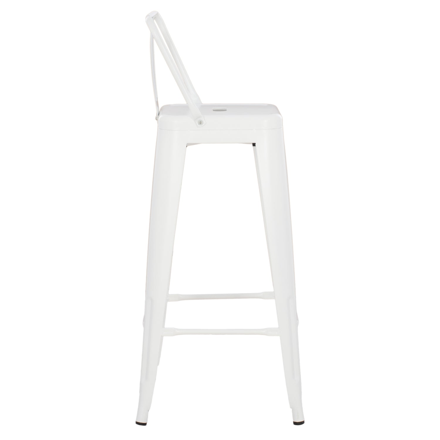 ΣΚΑΜΠΟ BAR ME ΠΛΑΤΗ ΜΕΤΑΛΛΙΚΟ MELITA PRO ΛΕΥΚΟ ΜΑΤ 42x42x100