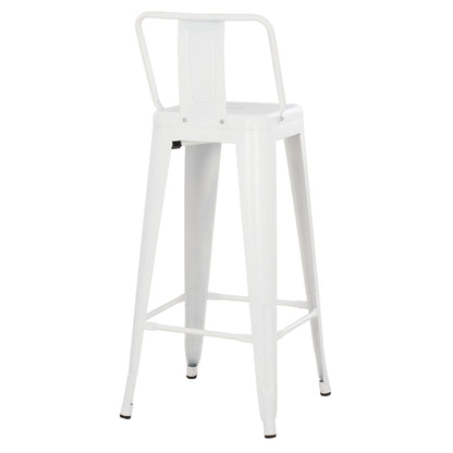 ΣΚΑΜΠΟ BAR ME ΠΛΑΤΗ ΜΕΤΑΛΛΙΚΟ MELITA PRO ΛΕΥΚΟ ΜΑΤ 42x42x100