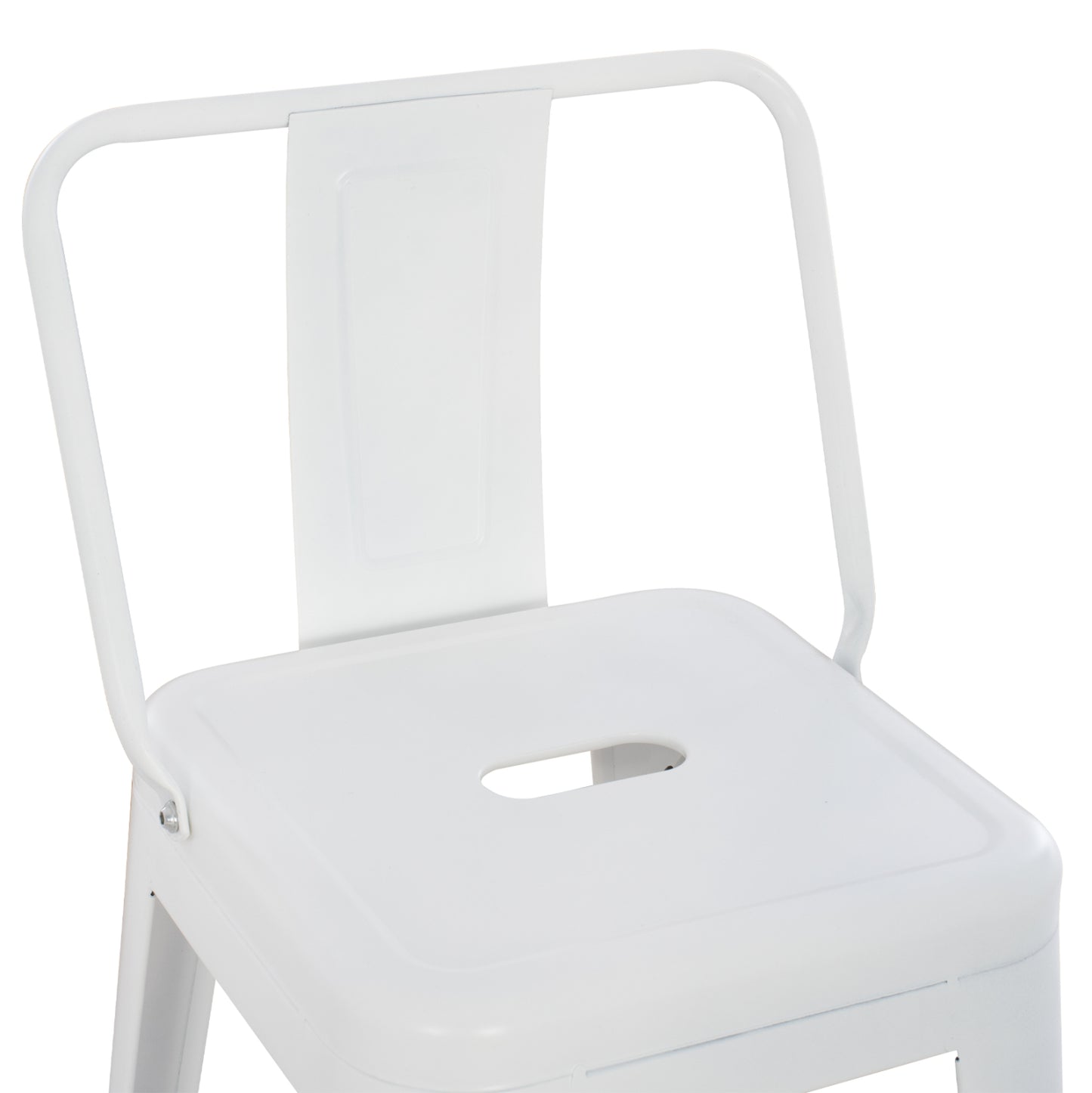 ΣΚΑΜΠΟ BAR ME ΠΛΑΤΗ ΜΕΤΑΛΛΙΚΟ MELITA PRO ΛΕΥΚΟ ΜΑΤ 42x42x100