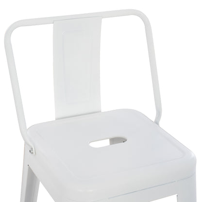 ΣΚΑΜΠΟ BAR ME ΠΛΑΤΗ ΜΕΤΑΛΛΙΚΟ MELITA PRO ΛΕΥΚΟ ΜΑΤ 42x42x100