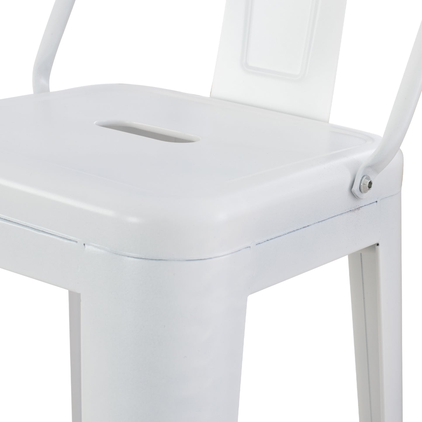ΣΚΑΜΠΟ BAR ME ΠΛΑΤΗ ΜΕΤΑΛΛΙΚΟ MELITA PRO ΛΕΥΚΟ ΜΑΤ 42x42x100