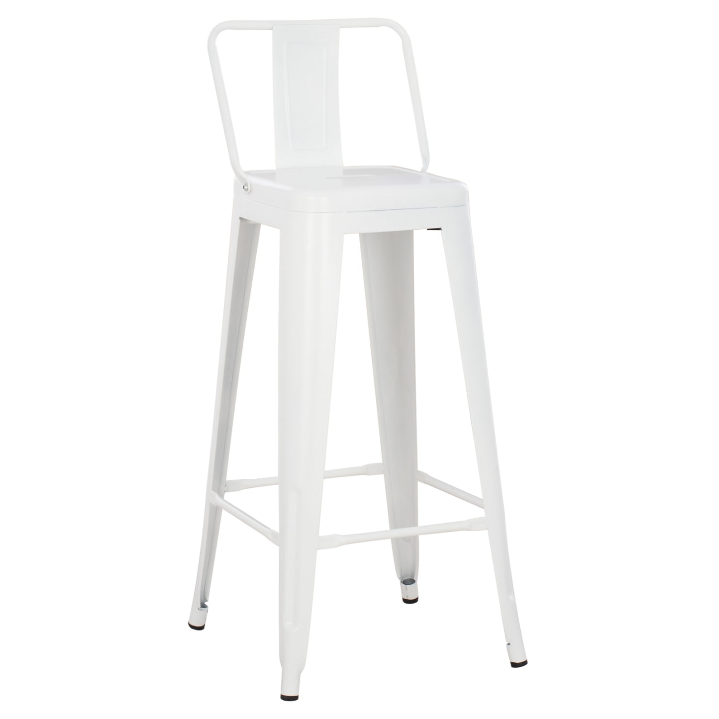 ΣΚΑΜΠΟ BAR ME ΠΛΑΤΗ ΜΕΤΑΛΛΙΚΟ MELITA PRO ΛΕΥΚΟ ΜΑΤ 42x42x100