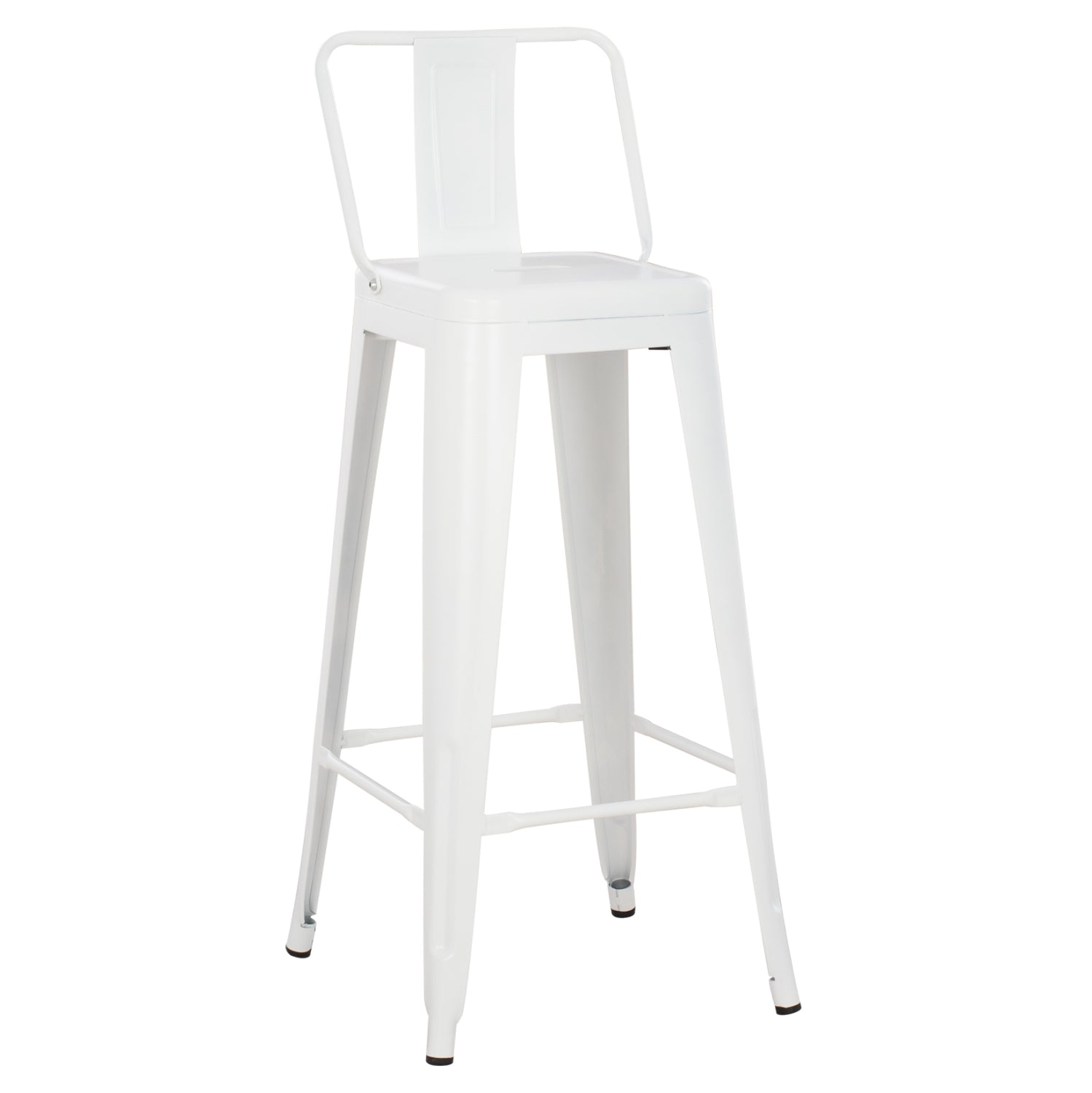 ΣΚΑΜΠΟ BAR ME ΠΛΑΤΗ ΜΕΤΑΛΛΙΚΟ MELITA PRO ΛΕΥΚΟ ΜΑΤ 42x42x100