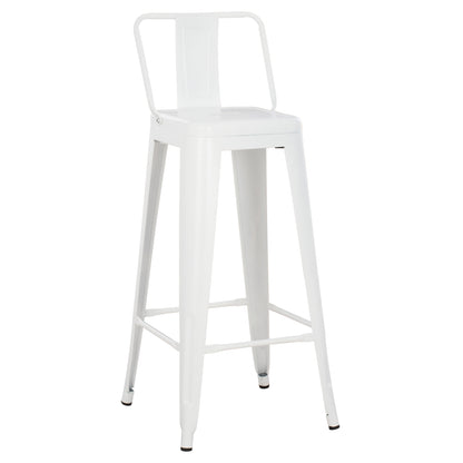 ΣΚΑΜΠΟ BAR ME ΠΛΑΤΗ ΜΕΤΑΛΛΙΚΟ MELITA PRO ΛΕΥΚΟ ΜΑΤ 42x42x100