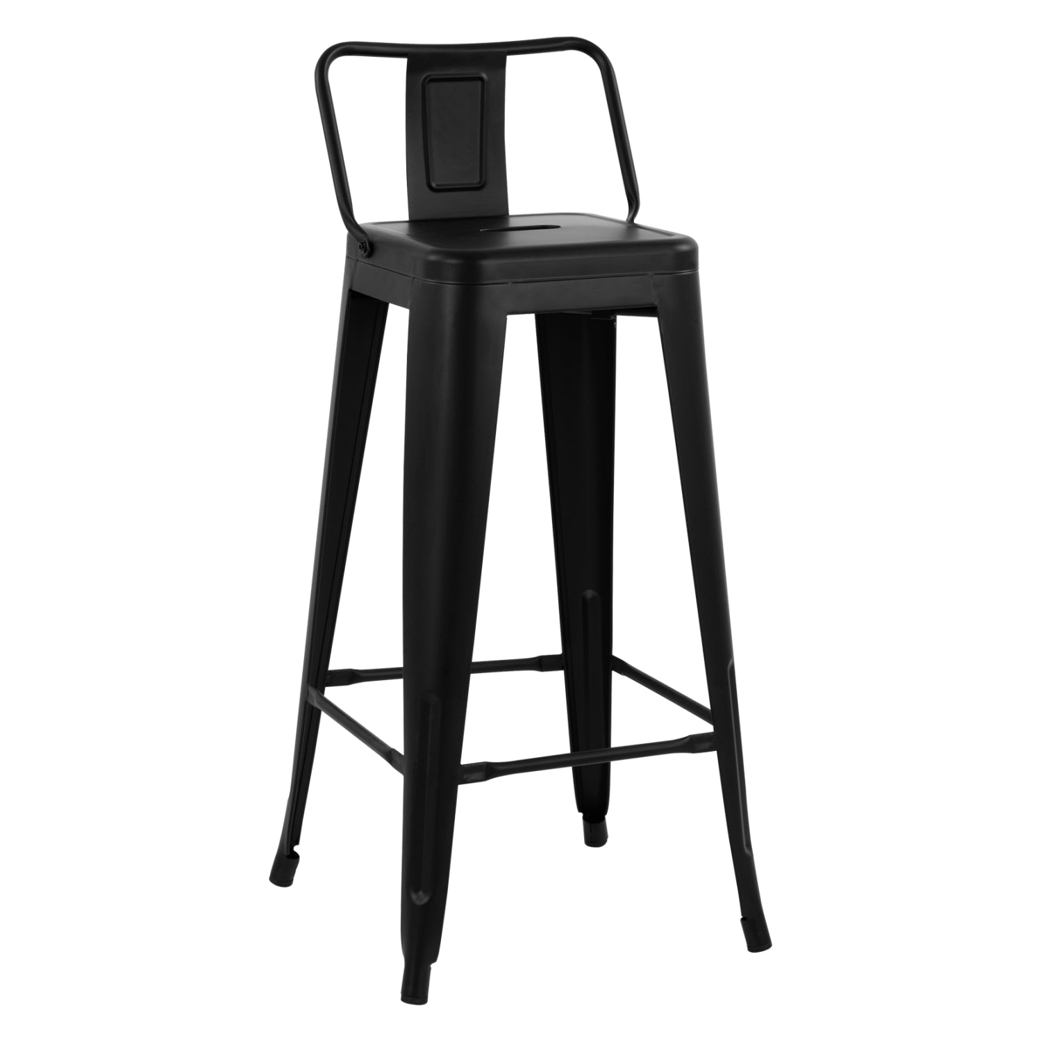 ΣΚΑΜΠΟ BAR ME ΠΛΑΤΗ ΜΕΤΑΛΛΙΚΟ MELITA PRO ΜΑΥΡΟ ΜΑΤ 42x42x100