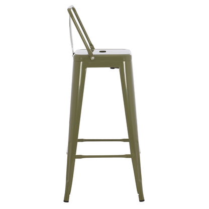 ΣΚΑΜΠΟ BAR ME ΠΛΑΤΗ ΜΕΤΑΛΛΙΚΟ MELITA PRO DARK OLIVE GREEN 42x42x100