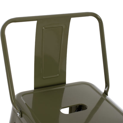 ΣΚΑΜΠΟ BAR ME ΠΛΑΤΗ ΜΕΤΑΛΛΙΚΟ MELITA PRO DARK OLIVE GREEN 42x42x100