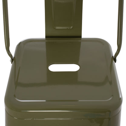 ΣΚΑΜΠΟ BAR ME ΠΛΑΤΗ ΜΕΤΑΛΛΙΚΟ MELITA PRO DARK OLIVE GREEN 42x42x100