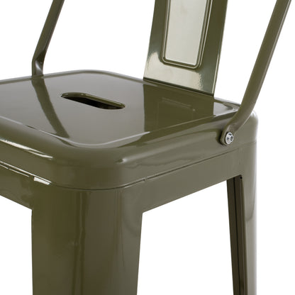 ΣΚΑΜΠΟ BAR ME ΠΛΑΤΗ ΜΕΤΑΛΛΙΚΟ MELITA PRO DARK OLIVE GREEN 42x42x100