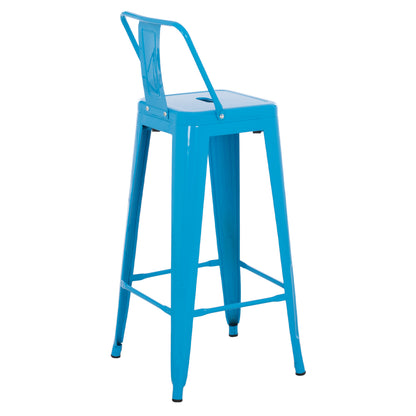 ΣΚΑΜΠΟ BAR ME ΠΛΑΤΗ ΜΕΤΑΛΛΙΚΟ MELITA PRO ΜΠΛΕ 42x42x100
