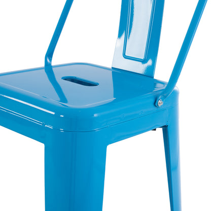 ΣΚΑΜΠΟ BAR ME ΠΛΑΤΗ ΜΕΤΑΛΛΙΚΟ MELITA PRO ΜΠΛΕ 42x42x100