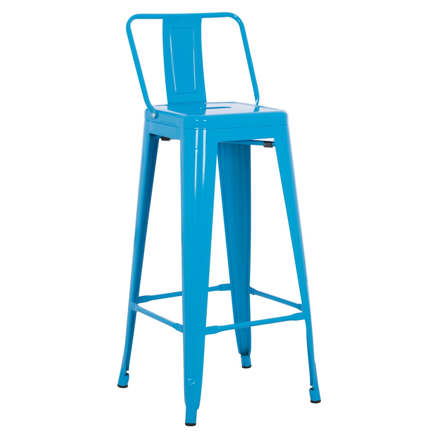 ΣΚΑΜΠΟ BAR ME ΠΛΑΤΗ ΜΕΤΑΛΛΙΚΟ MELITA PRO ΜΠΛΕ 42x42x100