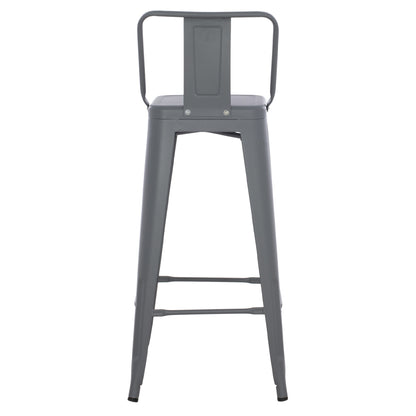 ΣΚΑΜΠΟ BAR ME ΠΛΑΤΗ ΜΕΤΑΛΛΙΚΟ MELITA PRO ΓΚΡΙ 42x42x100