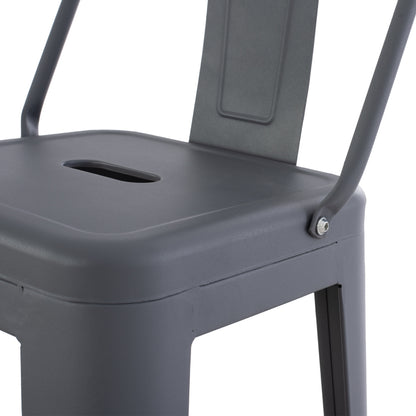 ΣΚΑΜΠΟ BAR ME ΠΛΑΤΗ ΜΕΤΑΛΛΙΚΟ MELITA PRO ΓΚΡΙ 42x42x100