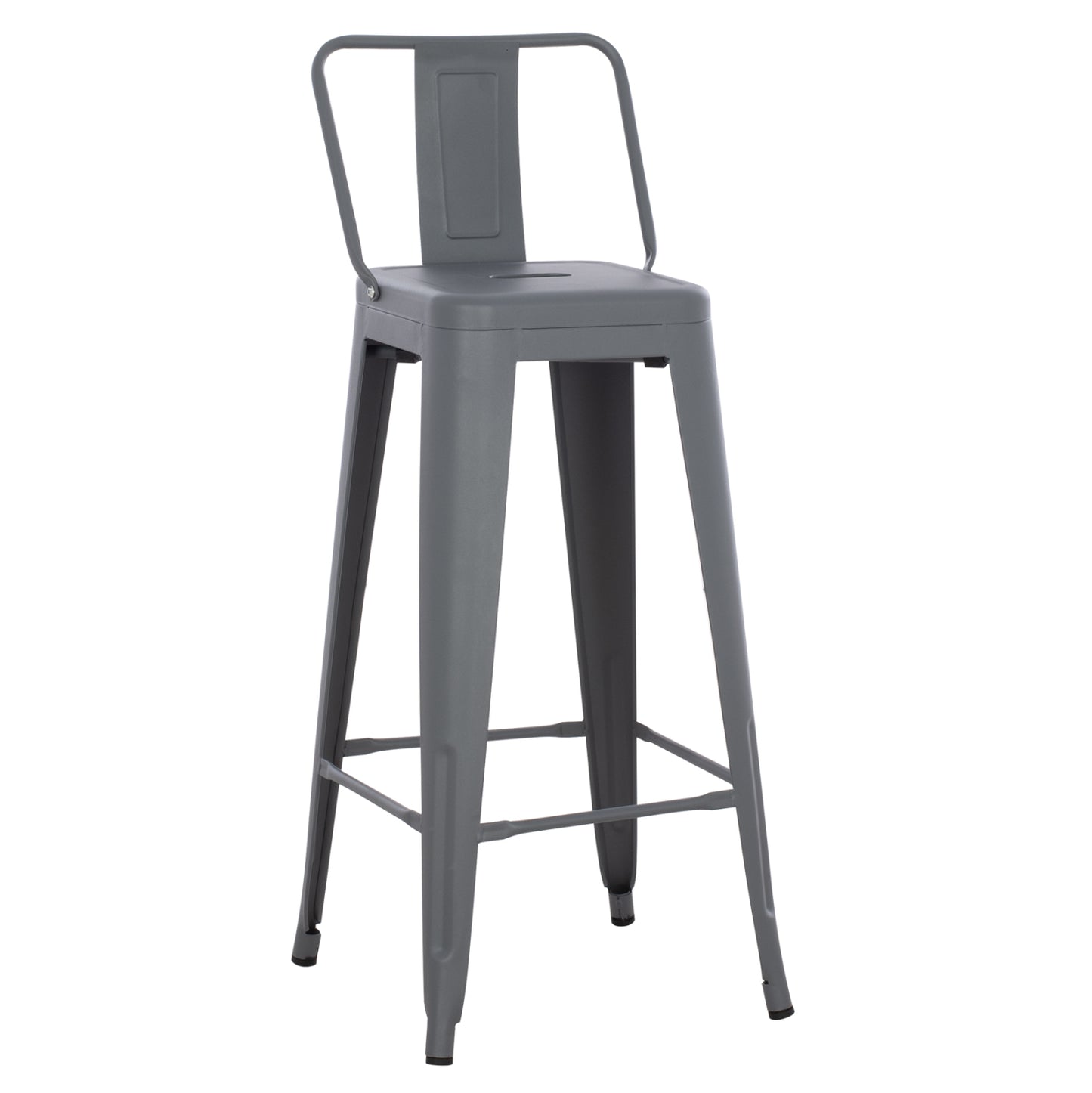 ΣΚΑΜΠΟ BAR ME ΠΛΑΤΗ ΜΕΤΑΛΛΙΚΟ MELITA PRO ΓΚΡΙ 42x42x100