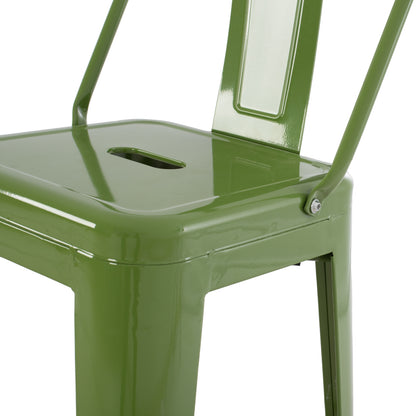 ΣΚΑΜΠΟ BAR ME ΠΛΑΤΗ ΜΕΤΑΛΛΙΚΟ MELITA PRO LIGHT OLIVE GREEN 42x42x100