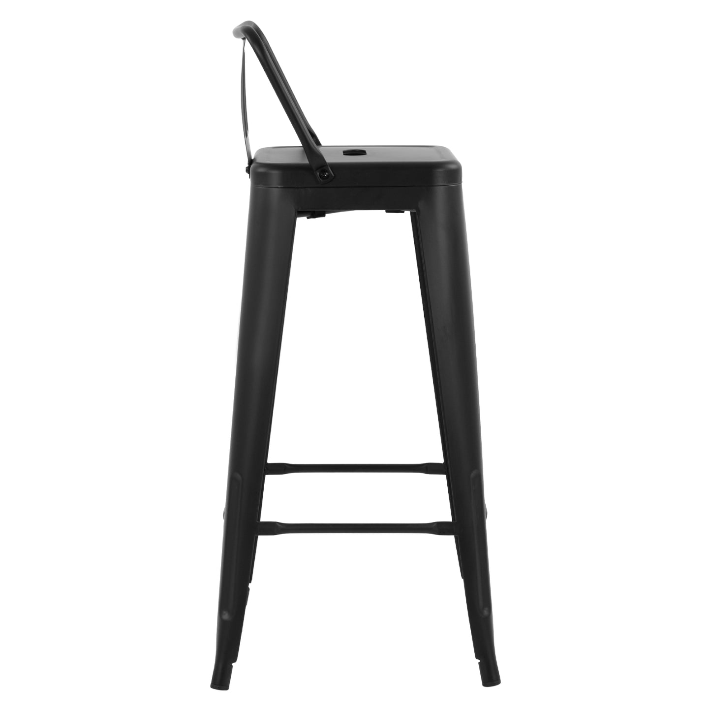 ΣΚΑΜΠΟ BAR ΜΕΤΑΛΛΙΚΟ MELITA ME ΠΛΑΤΗ ΜΑΥΡΟ ΜΑΤ 43x43x95