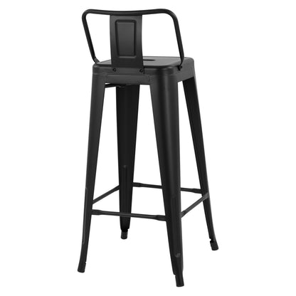 ΣΚΑΜΠΟ BAR ΜΕΤΑΛΛΙΚΟ MELITA ME ΠΛΑΤΗ ΜΑΥΡΟ ΜΑΤ 43x43x95