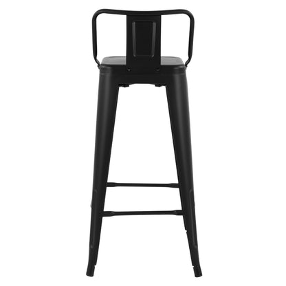 ΣΚΑΜΠΟ BAR ΜΕΤΑΛΛΙΚΟ MELITA ME ΠΛΑΤΗ ΜΑΥΡΟ ΜΑΤ 43x43x95