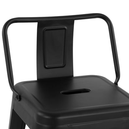 ΣΚΑΜΠΟ BAR ΜΕΤΑΛΛΙΚΟ MELITA ME ΠΛΑΤΗ ΜΑΥΡΟ ΜΑΤ 43x43x95