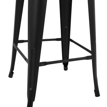 ΣΚΑΜΠΟ BAR ΜΕΤΑΛΛΙΚΟ MELITA ME ΠΛΑΤΗ ΜΑΥΡΟ ΜΑΤ 43x43x95