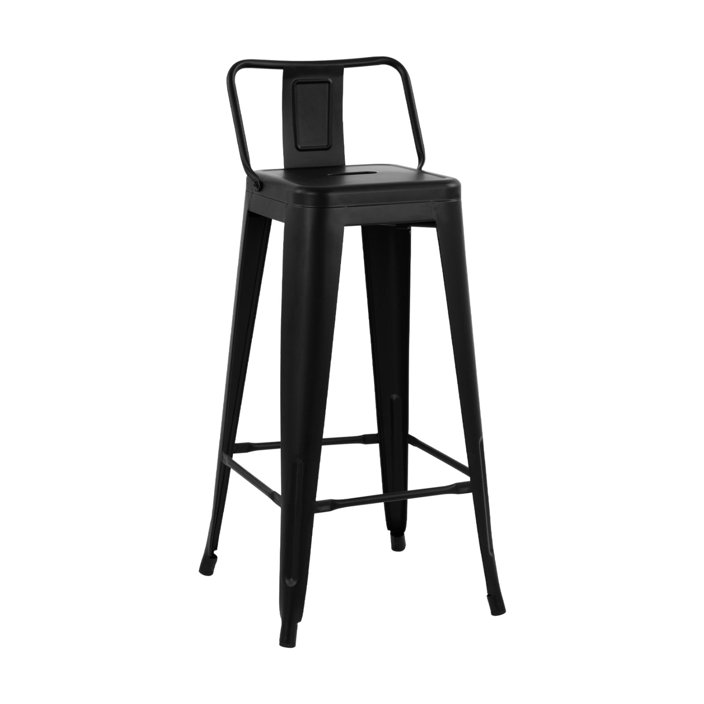 ΣΚΑΜΠΟ BAR ΜΕΤΑΛΛΙΚΟ MELITA ME ΠΛΑΤΗ ΜΑΥΡΟ ΜΑΤ 43x43x95