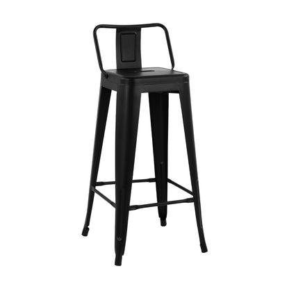 ΣΚΑΜΠΟ BAR ΜΕΤΑΛΛΙΚΟ MELITA ME ΠΛΑΤΗ ΜΑΥΡΟ ΜΑΤ 43x43x95