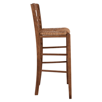BAR STOOL JHETT WALNUT WITH CANE WEAVING IMPREGNATED