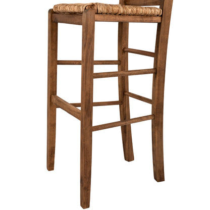 BAR STOOL JHETT WALNUT WITH CANE WEAVING IMPREGNATED