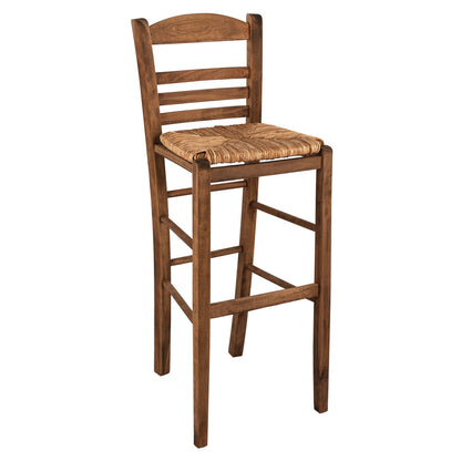 BAR STOOL JHETT WALNUT WITH CANE WEAVING IMPREGNATED