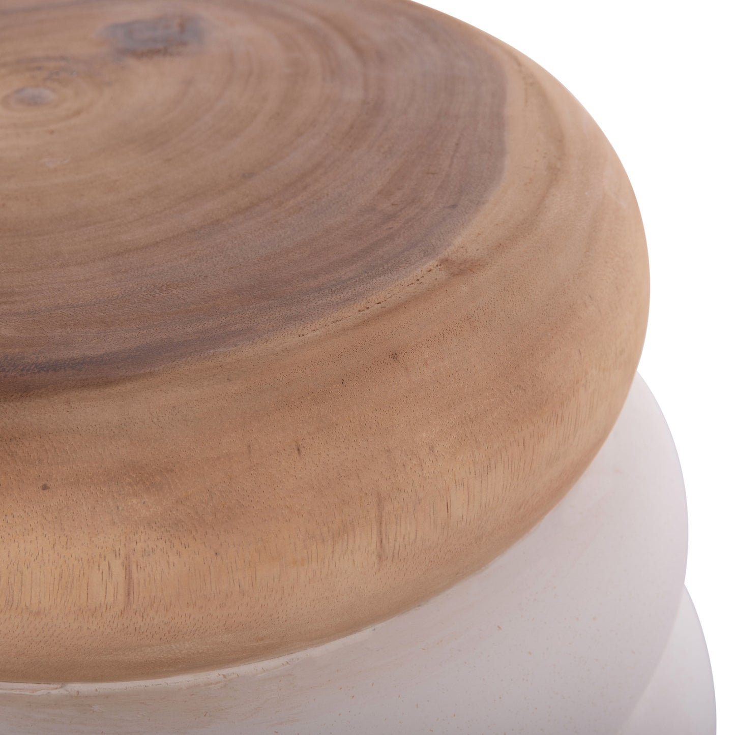 ΣΚΑΜΠΟ PUFFAT FIBER CEMENT ΛΕΥΚΟ ΞΥΛΟ TEAK TOP Φ45x46