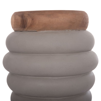 ΣΚΑΜΠΟ PUFFAT FIBER CEMENT ΓΚΡΙ ΞΥΛΟ TEAK TOP Φ45x46