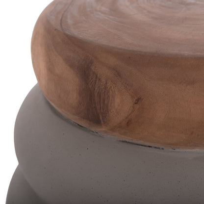 ΣΚΑΜΠΟ PUFFAT FIBER CEMENT ΓΚΡΙ ΞΥΛΟ TEAK TOP Φ45x46