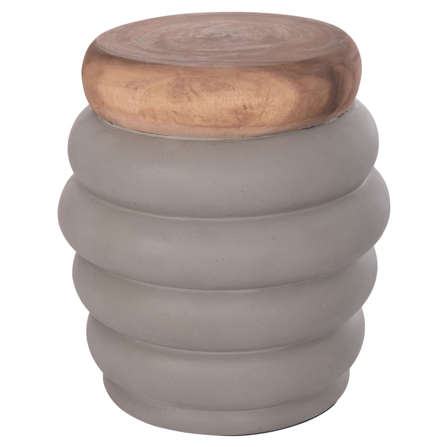 ΣΚΑΜΠΟ PUFFAT FIBER CEMENT ΓΚΡΙ ΞΥΛΟ TEAK TOP Φ45x46