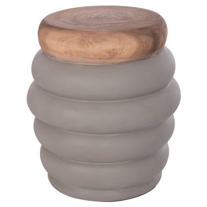 ΣΚΑΜΠΟ PUFFAT FIBER CEMENT ΓΚΡΙ ΞΥΛΟ TEAK TOP Φ45x46