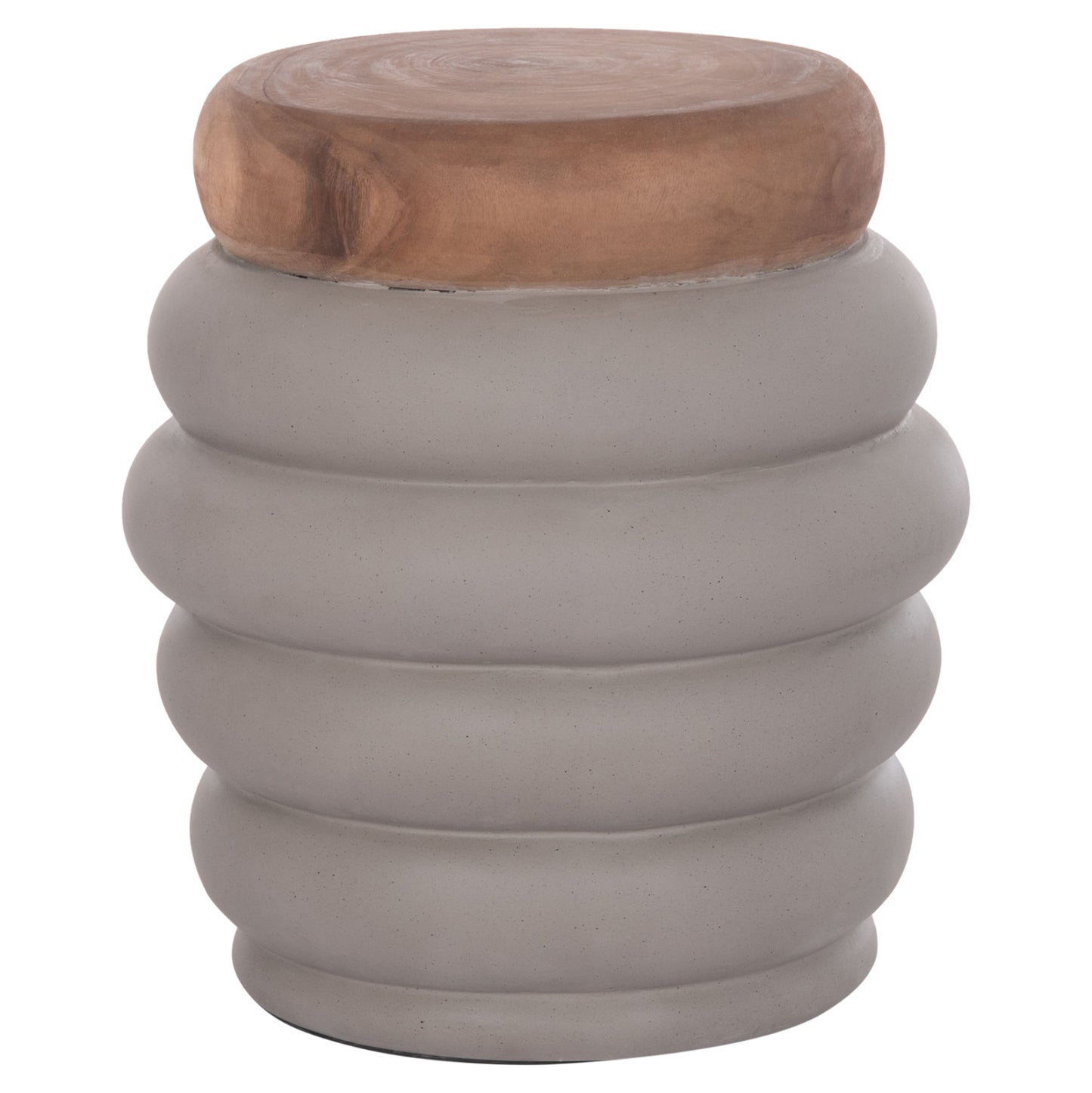 ΣΚΑΜΠΟ PUFFAT FIBER CEMENT ΓΚΡΙ ΞΥΛΟ TEAK TOP Φ45x46