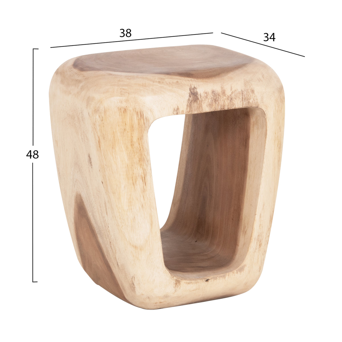 ΣΚΑΜΠΟ DENS ΞΥΛΟ SUAR ΣΕ ΦΥΣΙΚΟ 38x34x48