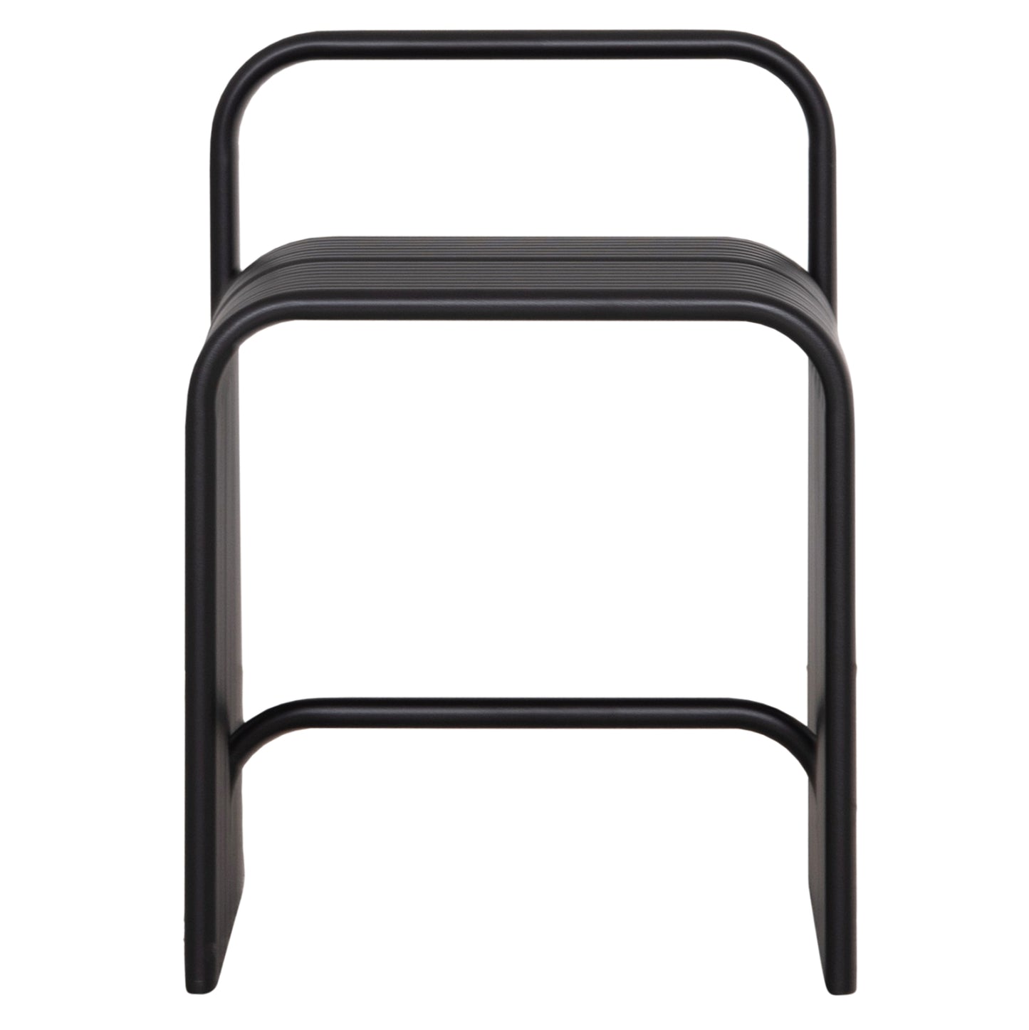 STOOL INTREPID ALUMINUM IN BLACK 40x38x55