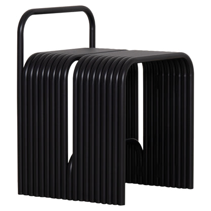 STOOL INTREPID ALUMINUM IN BLACK 40x38x55