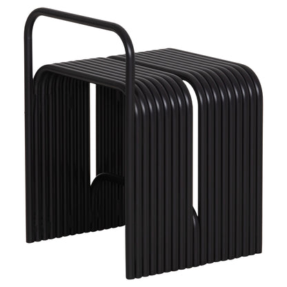 STOOL INTREPID ALUMINUM IN BLACK 40x38x55