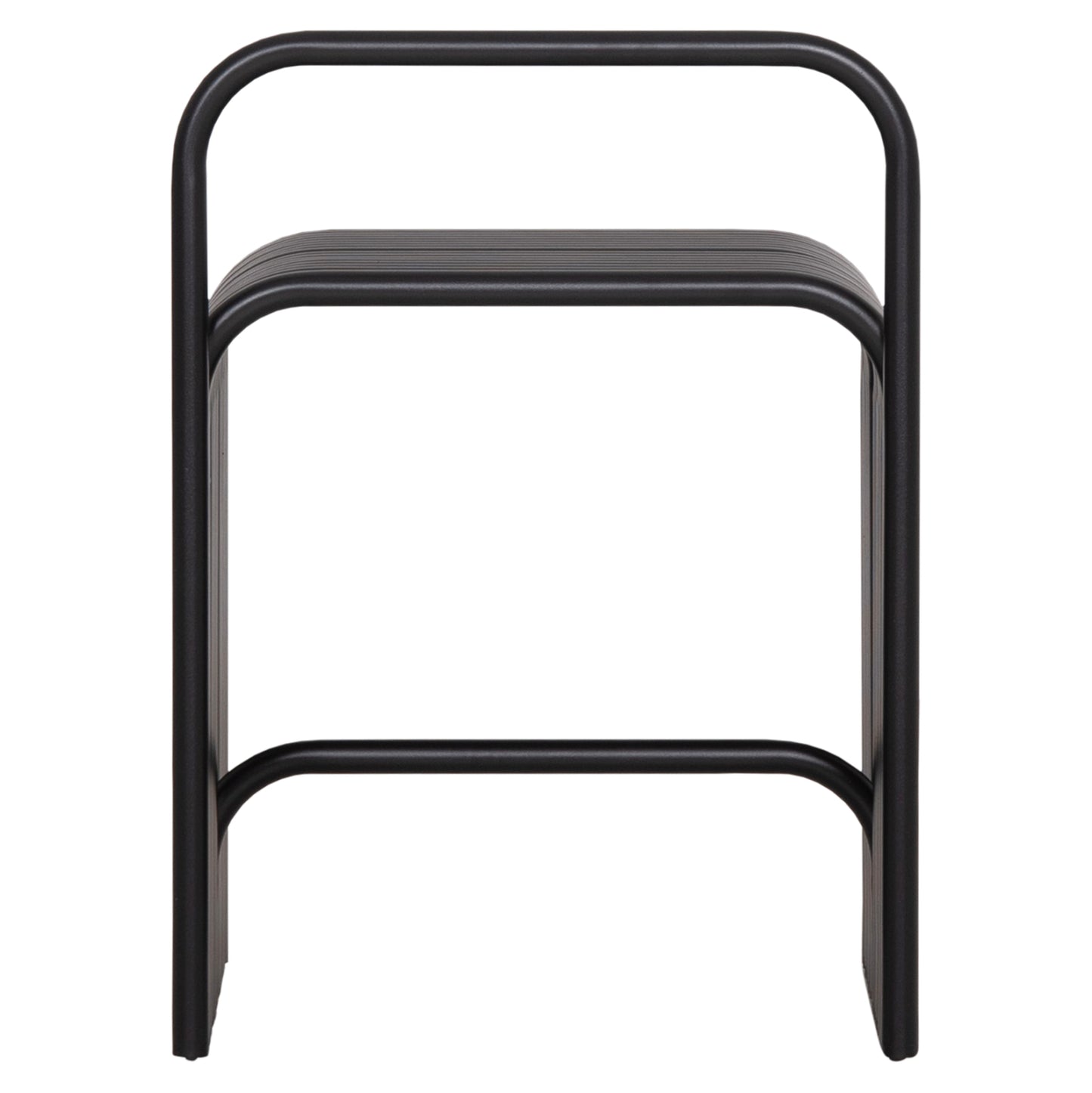 STOOL INTREPID ALUMINUM IN BLACK 40x38x55