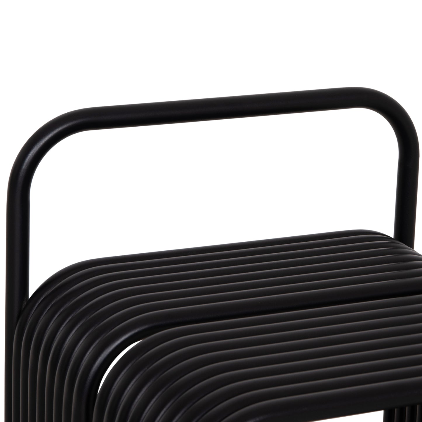 STOOL INTREPID ALUMINUM IN BLACK 40x38x55