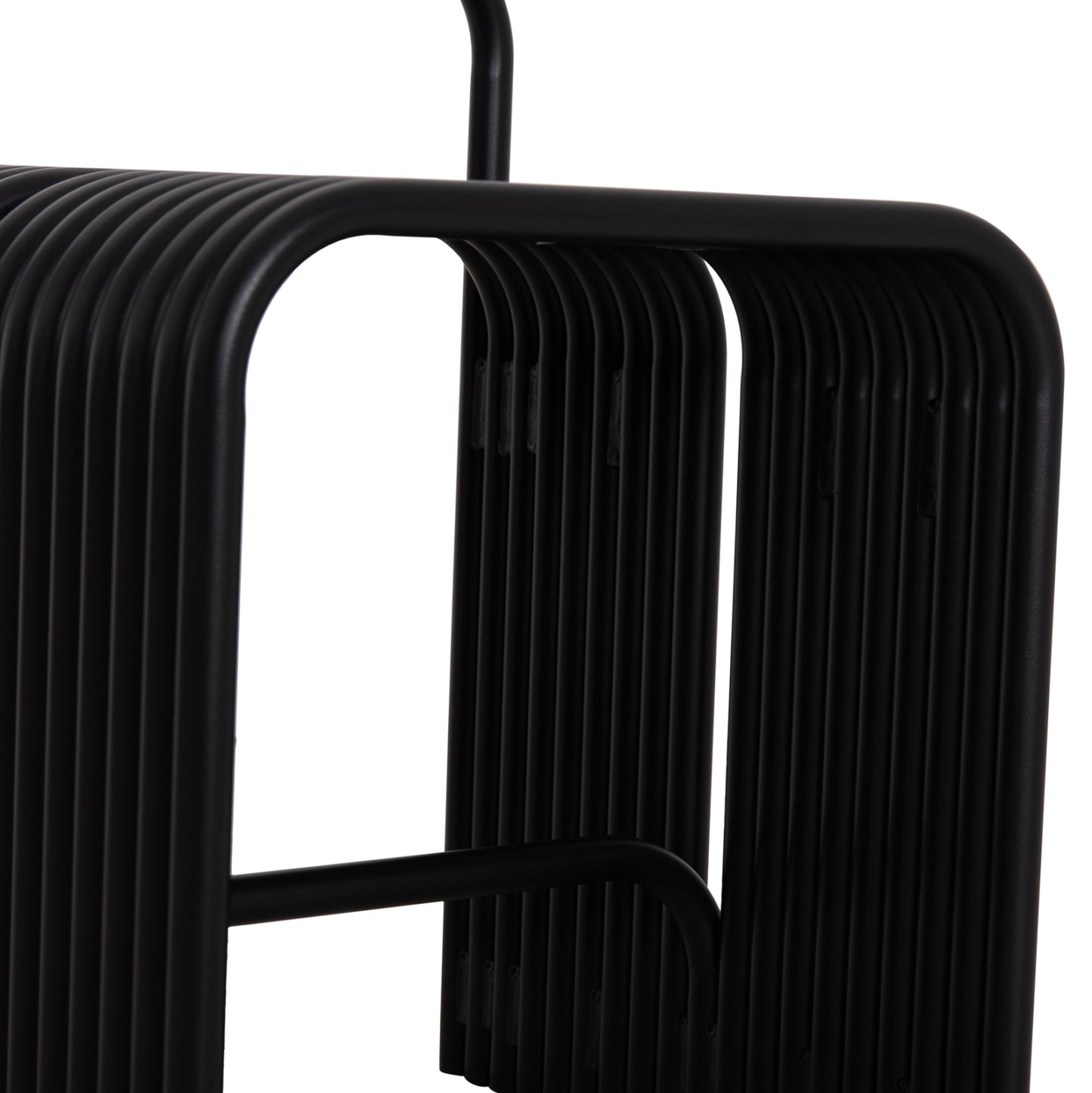 STOOL INTREPID ALUMINUM IN BLACK 40x38x55