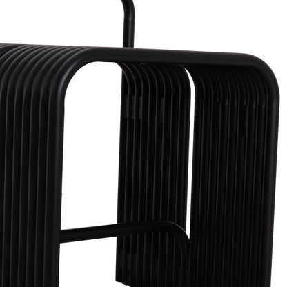 STOOL INTREPID ALUMINUM IN BLACK 40x38x55