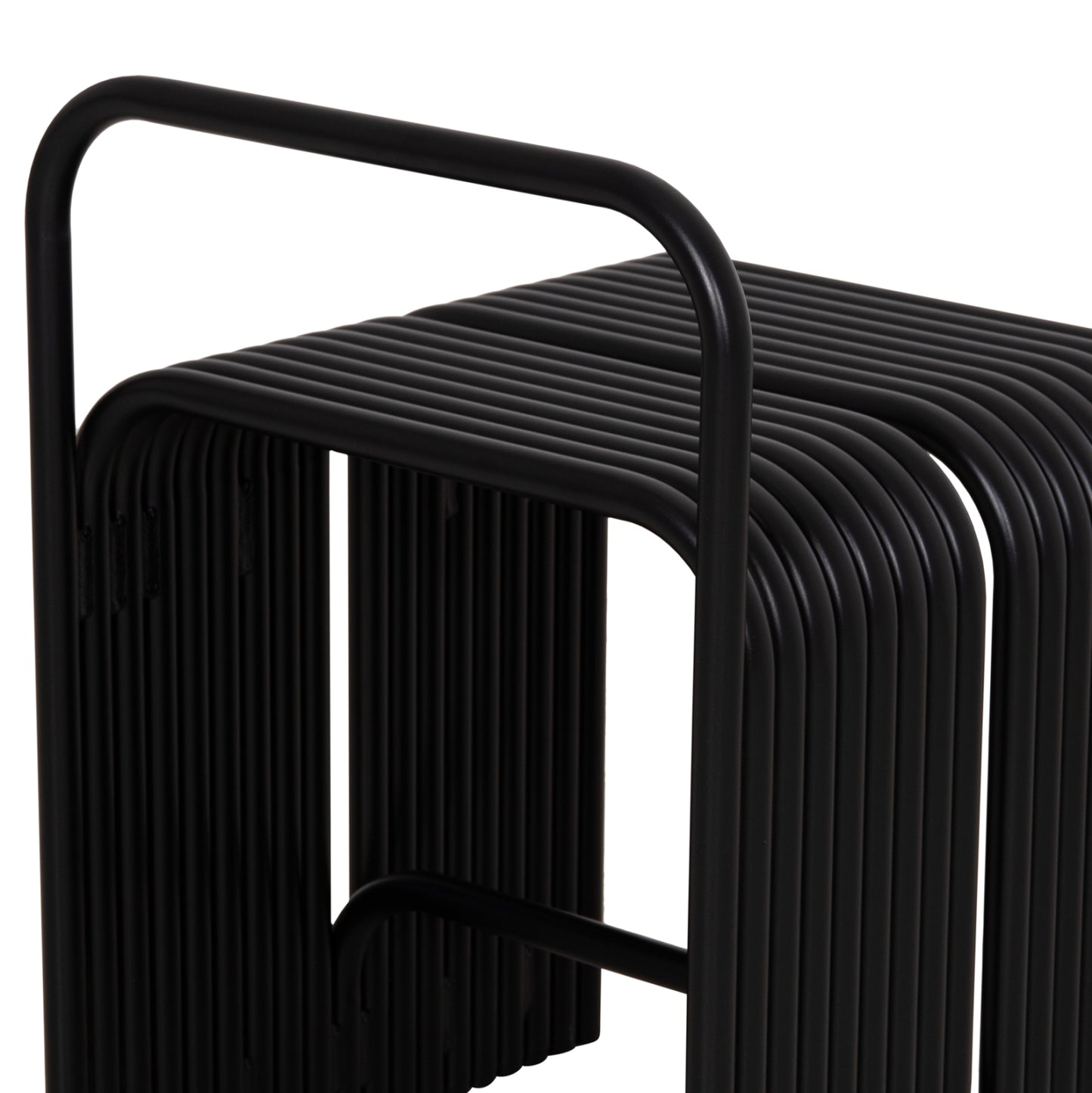 STOOL INTREPID ALUMINUM IN BLACK 40x38x55
