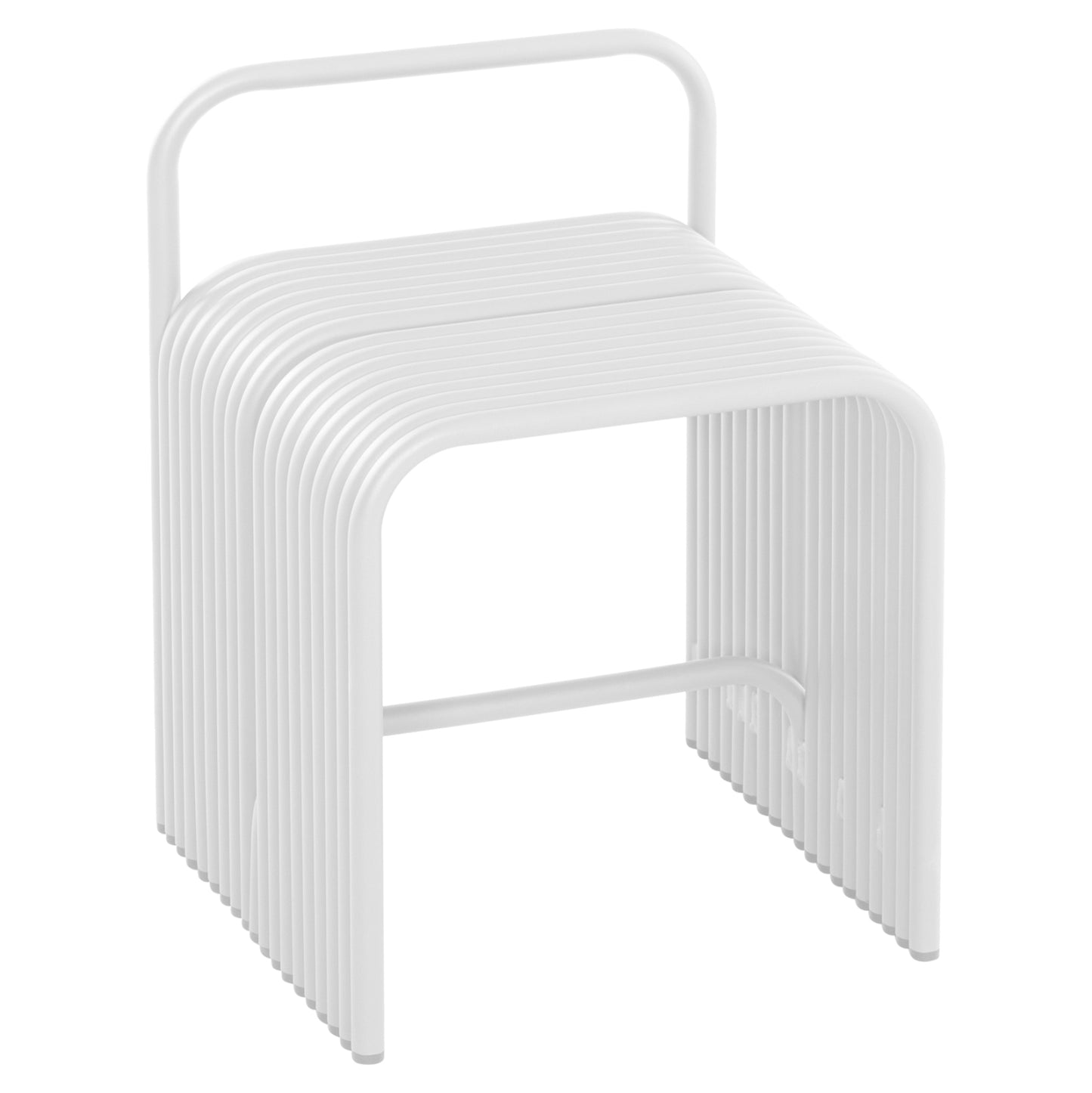 STOOL INTREPID ALUMINUM IN WHITE 40x38x55