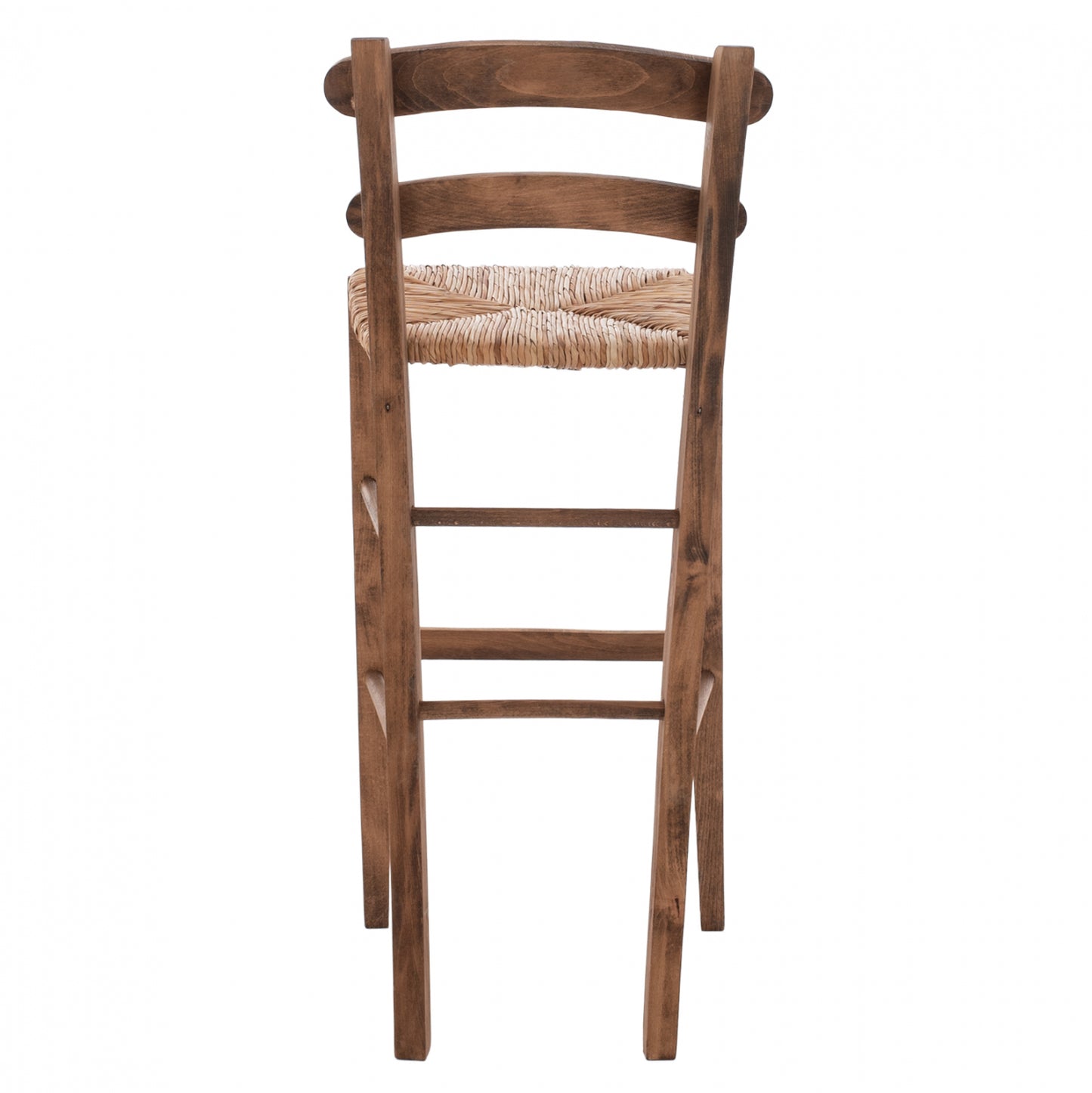 STOOL NAILED WALNUT WITH WICKER