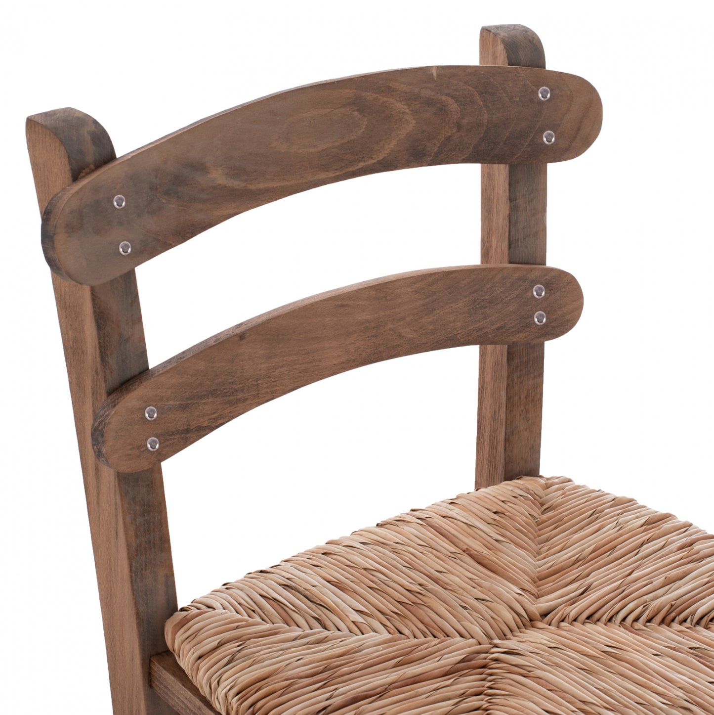 STOOL NAILED WALNUT WITH WICKER