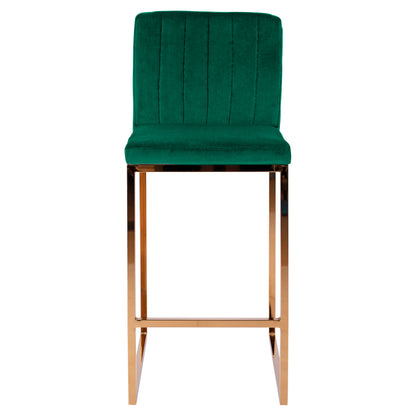 BAR STOOL PIPER VELVET CYPRESS & GOLDEN FRAME 40x49x96